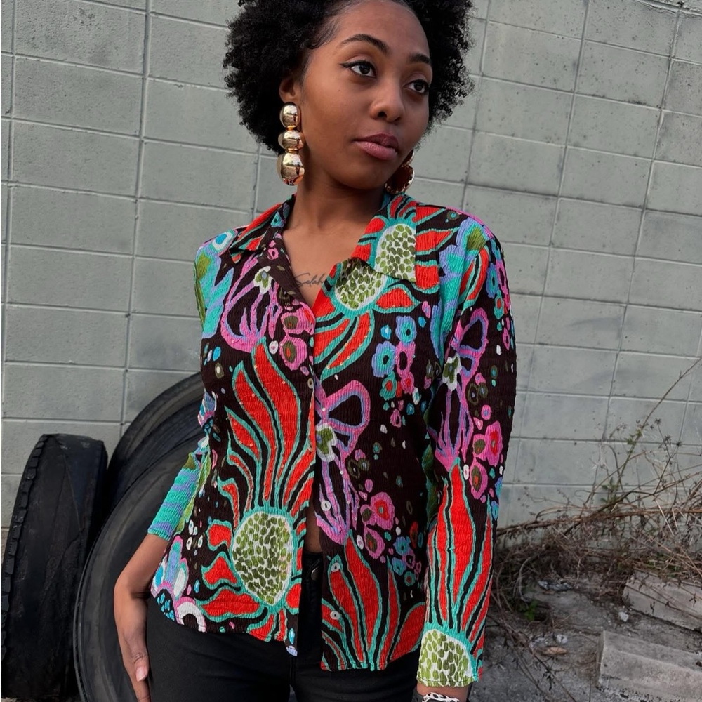 Colorful Abstract Women's Top